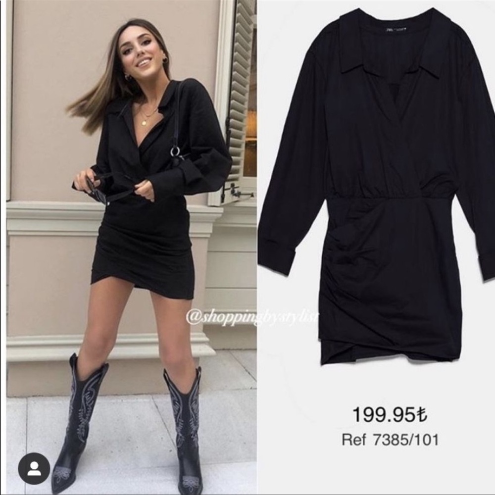 Zara black mini dress